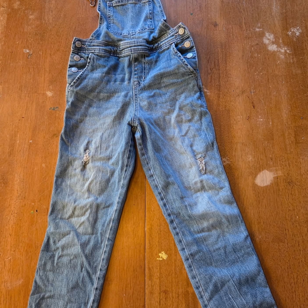 Cat & Jack Blue Stretch Denim Overalls